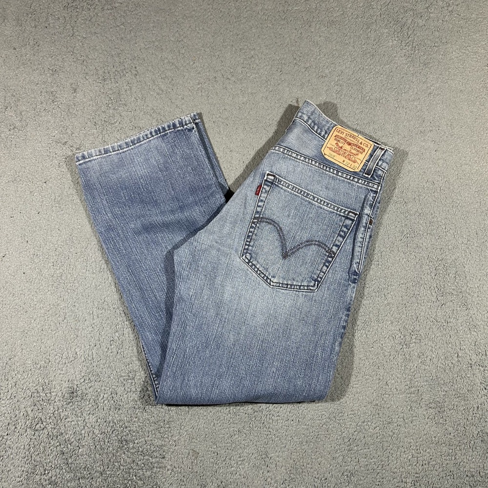Levi's 569 Loose Straight Leg Jeans Mens 32x32 Light Wash Blue Denim #3967